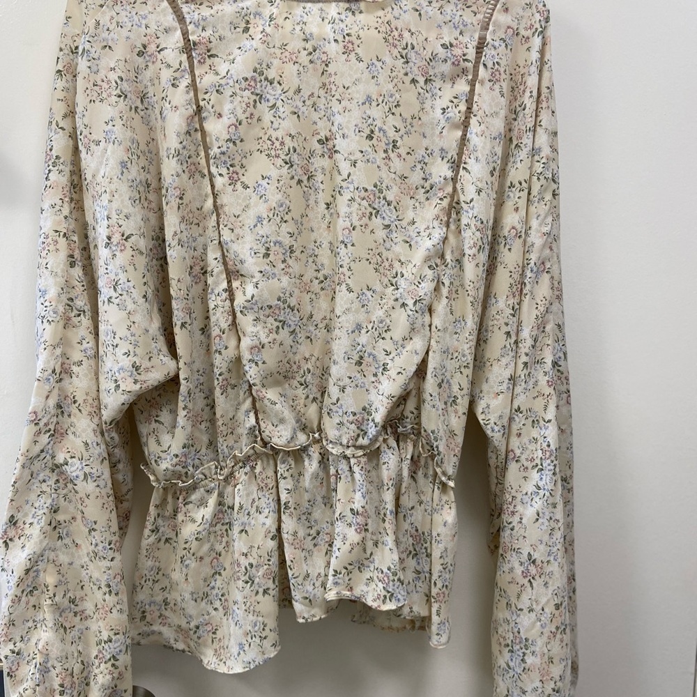Sienna Sky Womens peasant boho blouse size Large